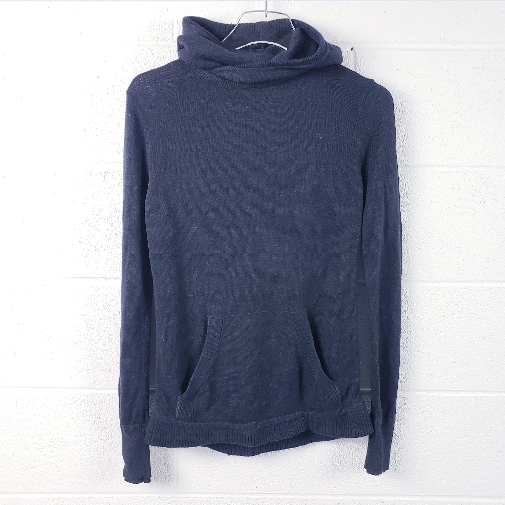 Lululemon Sweet Savasana Pullover Hooded Knit Sweater Size 4 Dark Gray‎